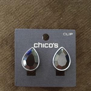 Chico’s Adeline Teardrop Clip on Earrings